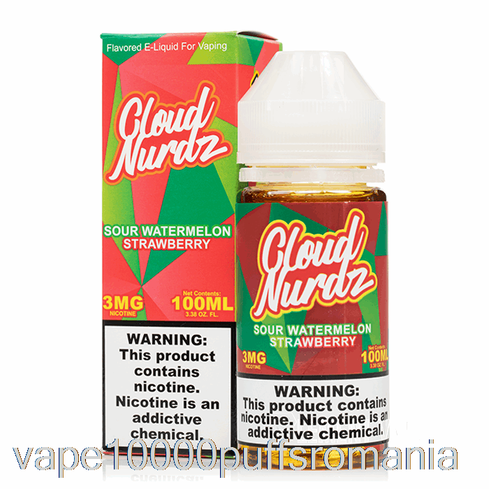 Vape Romania Pepene Acru Capsuni - Cloud Nurdz - 100ml 3mg